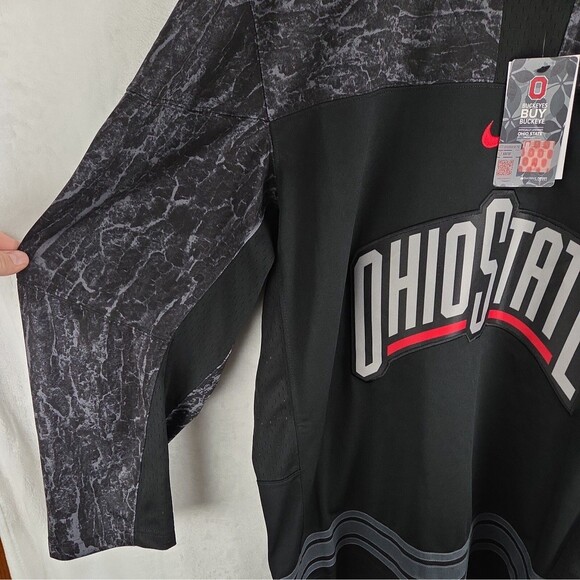 Nike Ohio State Buckeyes Black Ice Hockey Jersey Blank Size XL NWT - Picture 3 of 9